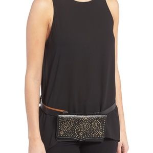 Rebecca Minkoff Bandana Stud Med Leather Belt Bag